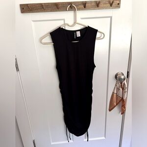 H&M Ruched Tie Detail Dress - Black